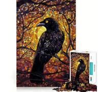 Puzzle Difficile Corbeau en Automne pour Adultes, 1000 pièces, défi Mental, Jeu de réflexion, détente, découpe précise, Cadeau mémorable (38x26cm)
