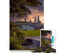 Puzzle Difficile Coucher de Soleil sur Dresde pour Adultes, 1000 pièces, renforce la mémoire, soulage Le Stress, Bords de qualité supérieure, pièce d'art 50x75cm