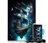 Puzzle Difficile de 1000 pièces en Forme de Vaisseau Pirate de l'espace pour Adultes, Jeu de logique Pure, activité la Maison, découpe Nette, Joli Cadeau (50x75cm)