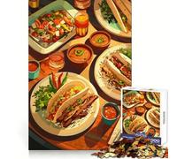 Puzzle Difficile de 1000 pièces Festin de Tacos et de Salsa pour Adultes, Illustration, pour Le développement cérébral, Un Divertissement paisible et Propre, idéal comme Cadeau (50x75cm)