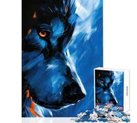 Puzzle Difficile de 1000 pièces pour Adultes « L'Œil du Loup » Un Jeu éducatif et Artistique Chaque pièce est Unique Dimensions 38x26cm
