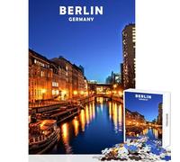 Puzzle Difficile de 1000 pièces pour Adultes représentant la Ville de Berlin Décoration Murale Cadeau d'anniversaire ou Jeu éducatif Chaque pièce est Unique Dimensions 38x26cm