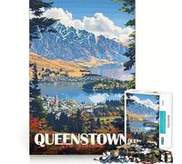 Puzzle Difficile de 1000 pièces pour Adultes, représentant Queenstown, en Nouvelle-Zélande Améliore la mémoire, détend l'esprit et Offre Un Cadeau élégant aux Bords Nets (38x52cm)
