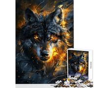 Puzzle Difficile de 1000 pièces pour Adultes, représentant Un Loup majestueux Décoration intérieure, Jouet et idée Cadeau pour Un Jeu éducatif Chaque pièce est Unique Dimensions 50x75cm