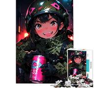 Puzzle Difficile de 1000 pièces pour Adultes représentant Un Soldat d'anime avec Une Boisson Idéal pour Un Anniversaire ou Noël Décoration Parfaite Jeu éducatif Convient aux Personnes de 14 Ans