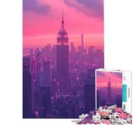 Puzzle Difficile de 1000 pièces pour Adultes Silhouette de New York idéal pour stimuler Le Cerveau et s'amuser en Famille Jouet éducatif à partir de 14 Ans 38x26cm