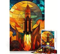 Puzzle Difficile de 1000 pièces pour Adultes, sur Le thème du Lancement de fusée Spatiale Jeu de logique, de précision et de Surprise pour renforcer Les Liens familiaux 38x26cm