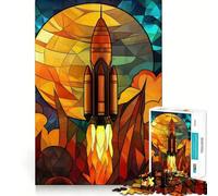 Puzzle Difficile de 1000 pièces pour Adultes, sur Le thème du Lancement de fusée Spatiale Jeu de logique, de précision et de Surprise pour renforcer Les Liens familiaux 38x26cm