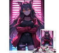 Puzzle Difficile de 1000 pièces pour Adultes thème Anime avec Une justicière néon Décoration Jouet et Cadeau pour Femmes et Hommes Jeu de détente Stimulant Dimensions 38x26cm