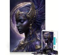 Puzzle Difficile de 1000 pièces représentant la déesse Isis Violette et Or, idéal pour Adultes Jeu Intelligent à Faire à la Maison Cadeau Festif idéal (38x26cm)