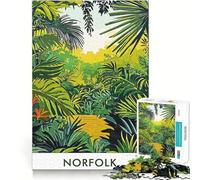 Puzzle Difficile de 1000 pièces représentant la Jungle de l'île Norfolk, idéal pour Adultes Jeu de logique Solide, Simple et Amusant, découpe de précision, Cadeau de Noël (38x26cm)