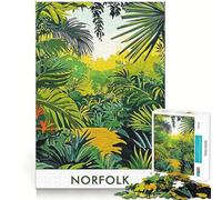 Puzzle Difficile de 1000 pièces représentant la Jungle de l'île Norfolk, idéal pour Adultes Jeu de logique Solide, Simple et Amusant, découpe de précision, Cadeau de Noël (50x75cm)