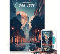 Puzzle Difficile de 1000 pièces représentant la Vue de la Ville de San José, pour Adultes Un Jeu de logique Fine, Relaxant et Amusant, aux Bords Nets, Un (50x75cm)