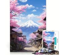 Puzzle Difficile de 1000 pièces représentant Le Mont Fuji Pastel, idéal pour Adultes Jeu de logique Robuste, Parfait pour Partager Un Moment Convivial Bords Nets (38x26cm)