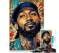 Puzzle Difficile de 1000 pièces représentant Le Portrait de Nipsey Hussle, idéal pour Adultes Montage Facile et Amusant Cadeau Artistique (38x52cm)