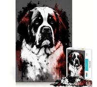 Puzzle Difficile de 1000 pièces représentant Le Portrait du Saint-Bernard, idéal pour Adultes Un Casse-tête Relaxant et apaisant, Un Cadeau Original (38x26cm)