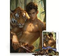 Puzzle Difficile de 1000 pièces représentant Le Tigre, Signe du Zodiaque Chinois, pour Adultes Un Cadeau Unique, Facile à réaliser et agréable à Utiliser 38x52cm