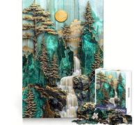 Puzzle Difficile de 1000 pièces représentant Les Chutes Kintsugi de Yosemite, idéal pour Adultes Un Cadeau Original et mémorable Bords Nets (50x75cm)