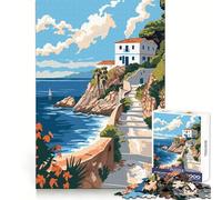 Puzzle Difficile de 1000 pièces représentant l'île de Rhodes en Grèce, idéal pour Adultes Un défi intellectuel Stimulant et Un Jeu de réflexion Découpe précise Un Cadeau mémorable (38x52cm)