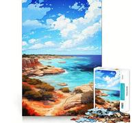 Puzzle Difficile de 1000 pièces représentant l'île de Rottnest, idéal pour Adultes Jeu de logique et d'adresse, à Partager en Famille Pièce de Collection aux découpes précises (38x26cm)