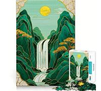 Puzzle Difficile de 1000 pièces représentant Un Arbre de Montagne en kintsugi, idéal pour Adultes Un Jouet paisible et Amusant, Une œuvre d'art aux découpes nettes (38x26cm)