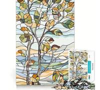 Puzzle Difficile de 1000 pièces représentant Un Arbre en vitrail, idéal pour Adultes 50x75cm