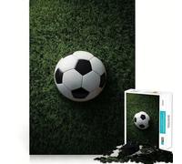 Puzzle Difficile de 1000 pièces représentant Un Ballon de Football sur Gazon Vert, idéal pour Adultes Un Jeu Stimulant et Relaxant, aux découpes précises, Un Cadeau mémorable (38x52cm)