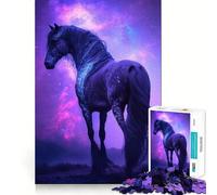 Puzzle Difficile de 1000 pièces représentant Un Cheval de l'espace, idéal pour Adultes Améliore la mémoire, détend l'esprit et Offre Un Cadeau élégant aux Bords Nets (50x75cm)