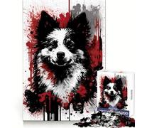 Puzzle difficile de 1000 pièces représentant un chien esquimau américain idéal pour adultes Un cadeau original et stimulant pour améliorer votre mémoire et passer un agréable moment Bords nets 50x75cm