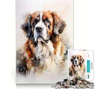 Puzzle Difficile de 1000 pièces représentant Un Chien Saint-Bernard, idéal pour Adultes Un défi intellectuel Stimulant et Relaxant, avec Une découpe précise et Un Cadeau mémorable (38x26cm)