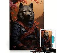 Puzzle Difficile de 1000 pièces représentant Un Chien samouraï, idéal pour Adultes Jeu de logique et d'adresse, à Partager en Famille Pièce de Collection aux découpes précises (50x75cm)