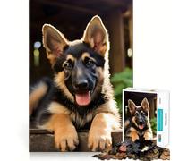 Puzzle Difficile de 1000 pièces représentant Un Chiot Berger Allemand, idéal pour Adultes Stimule la mémoire, Jeu apaisant, découpe de qualité supérieure, Cadeau Parfait (50x75cm)