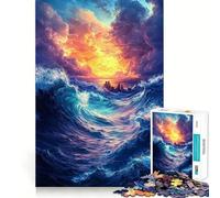 Puzzle Difficile de 1000 pièces représentant Un Ciel orageux et Une Ville, idéal pour Les Adultes Jeu Intelligent à Faire à la Maison Cadeau Festif (50x75cm)