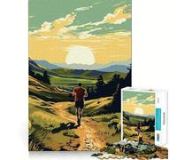 Puzzle Difficile de 1000 pièces représentant Un Coureur dans Un Paysage Naturel, idéal pour Adultes Un Jeu de logique Fine, Un Cadeau apaisant et Amusant aux Bords Nets (38x26cm)