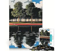 Puzzle Difficile de 1000 pièces représentant Un étang en forêt réfléchissante, idéal pour Les Adultes Jeu intellectuel, détente et qualité Cadeau raffiné (50x75cm)