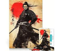Puzzle Difficile de 1000 pièces représentant Un Guerrier samouraï, idéal pour Les Adultes Jeu de logique et d'adresse, à Partager en Famille Pièce de Collection aux découpes précises (38x26cm)
