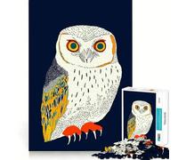 Puzzle Difficile de 1000 pièces représentant Un Hibou, idéal pour Adultes Jeu de logique Solide, Simple et Amusant, découpe de précision, Cadeau de Noël (38x26cm)