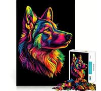 Puzzle Difficile de 1000 pièces représentant Un Loup Arc-en-Ciel, idéal pour Adultes Un défi intellectuel Stimulant et Relaxant, avec Une découpe précise et Un Cadeau mémorable (50x75cm)