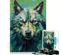 Puzzle Difficile de 1000 pièces représentant Un Loup sur Palette, idéal pour Adultes Un Puzzle de mémoire Facile à Assembler, Un Cadeau Artistique (50x75cm)
