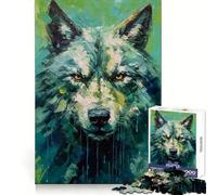 Puzzle Difficile de 1000 pièces représentant Un Loup sur Palette, idéal pour Adultes Un Puzzle de mémoire Facile à Assembler, Un Cadeau Artistique (50x75cm)