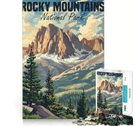Puzzle Difficile de 1000 pièces représentant Un Parc des Montagnes Rocheuses (États-Unis) pour Adultes (38x52cm) Un Cadeau Classique, Calme et apaisant