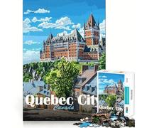Puzzle Difficile de 1000 pièces représentant Un Paysage de la Ville de Québec, idéal pour Adultes Montage Facile et Amusant Cadeau Artistique (38x26cm)