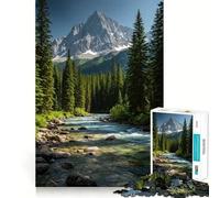 Puzzle Difficile de 1000 pièces représentant Un Paysage de Montagne et de rivière idéal pour Les Adultes Jeu de logique Solide Parfait pour Partager Un Moment Convivial Bords Nets