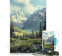 Puzzle Difficile de 1000 pièces représentant Un Paysage de Prairie montagneuse, idéal pour Adultes Jeu de logique Solide, Parfait pour Partager Un Moment Convivial Bords Nets (50x75cm)