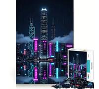 Puzzle Difficile de 1000 pièces représentant Un Paysage Urbain illuminé la Nuit idéal pour Les Adultes Jeu de logique Solide Parfait pour Partager Un Moment Convivial Bords Nets (50x75cm)