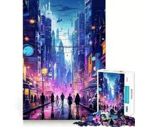 Puzzle Difficile de 1000 pièces représentant Un Paysage Urbain Nocturne, idéal pour Les Adultes Développez Votre logique, jouez Ensemble et créez Un Cadeau créatif et Amusant (38x26cm)