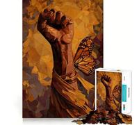 Puzzle Difficile de 1000 pièces représentant Un Poing levé et Un Papillon, idéal pour Les Adultes Jeu de logique Pure, activité la Maison, découpe Nette, Joli Cadeau (50x75cm)