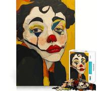 Puzzle Difficile de 1000 pièces représentant Un Portrait de Clown Triste, idéal pour Adultes Découpe Lisse Cadeau Classique (50x75cm)