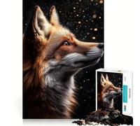 Puzzle Difficile de 1000 pièces représentant Un Renard Roux, idéal pour Adultes Jeu de logique Pure, activité la Maison, découpe Nette, Joli Cadeau (38x52cm)