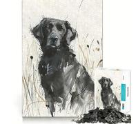Puzzle Difficile de 1000 pièces représentant Un Retriever dans Un Champ, idéal pour Adultes Jeu de logique Fine, Calme et Amusant, Bords Nets, Cadeau attentionné (50x75cm)